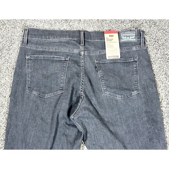 New Levi's Women's Mid-Rise Tummy Slim 311 Shaping Skinny Jeans Size 16 Short - Picture 9 of 11